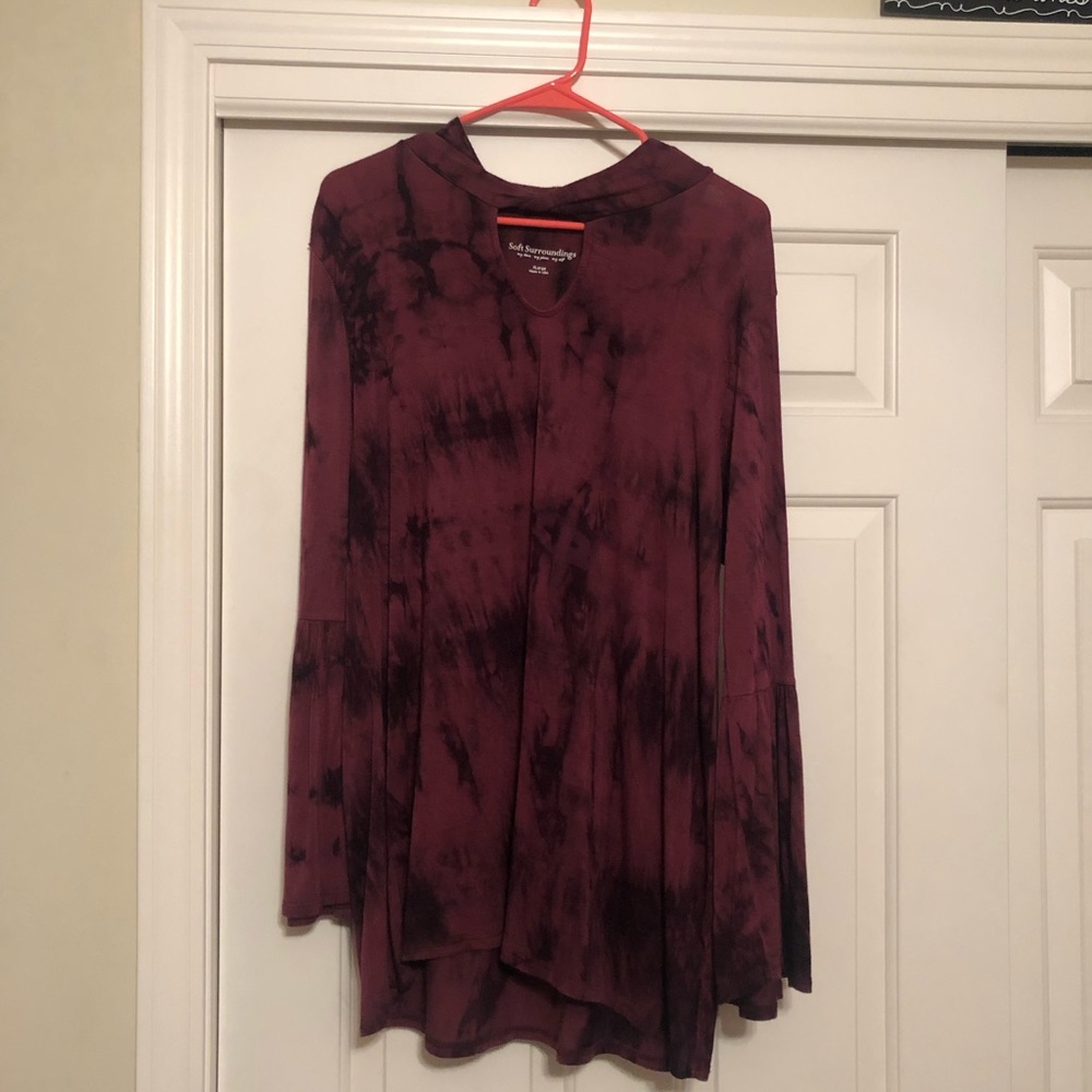 🔴Balloon sleeve tie dye tunic